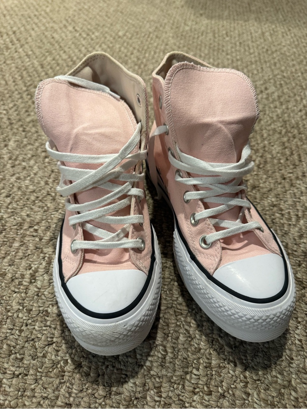 Converse Pink Canvas High-Top Sneakers